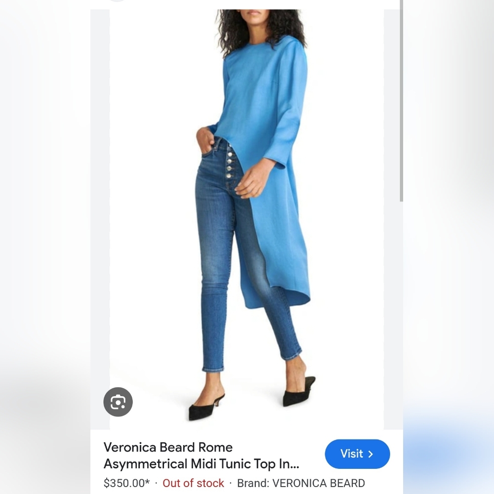 Veronica Beard Rome Asmytrical Midi Size 8